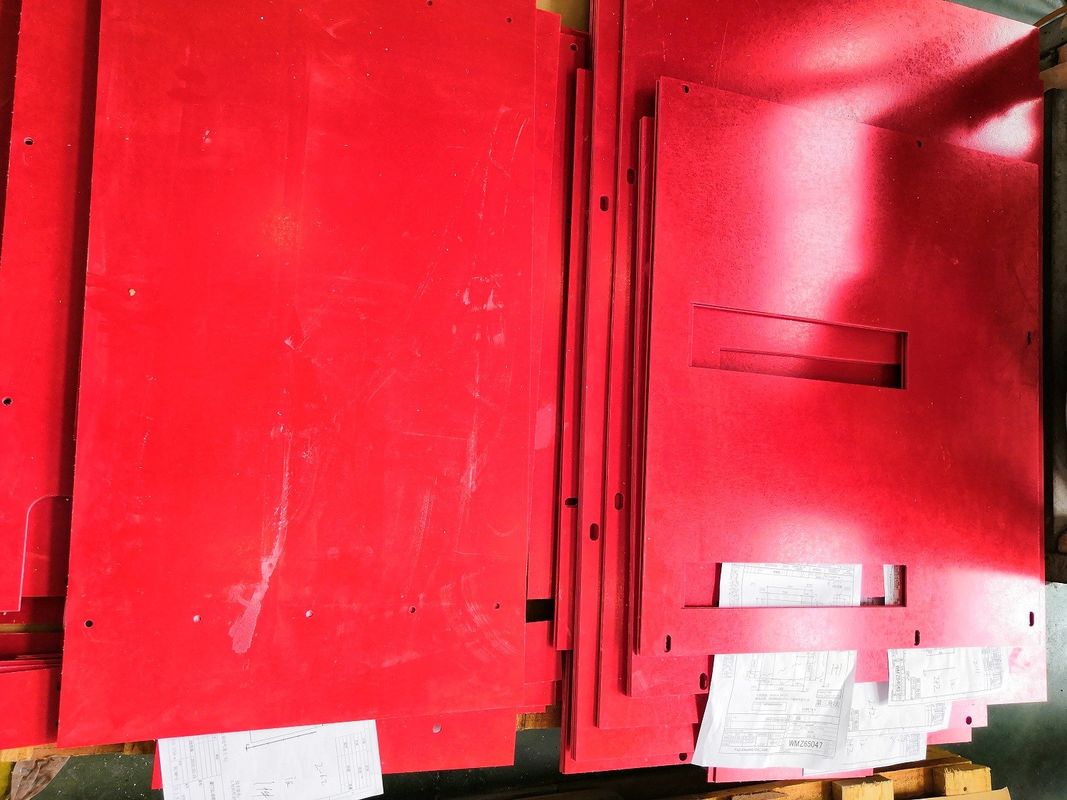 اللون الأحمر GPO -3 مغلفة ورقة CNC قطع غيار الآلات مع UL المعترف بها